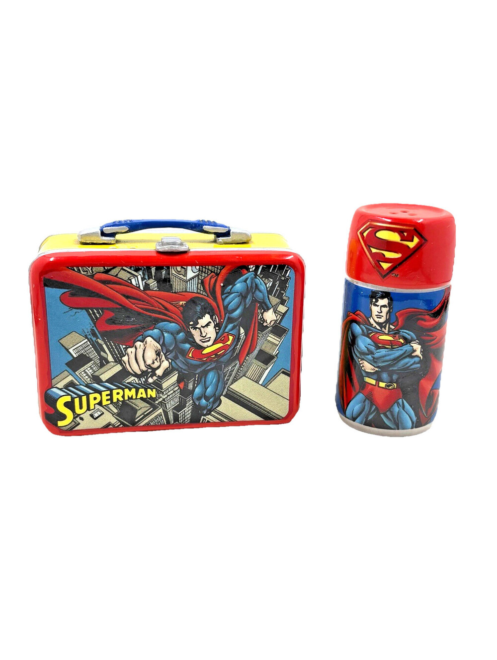 SUPERMAN Lunchbox & Thermos Salt & Pepper Shakers